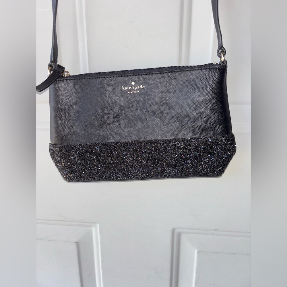Kate Spade black glitter handbag